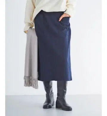 르 쿠르 블랑 미사용품 저지 멜톤 트라페즈 스커트