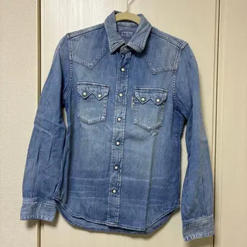 Bublue 데님 긴팔 셔츠