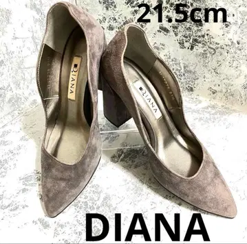 [상태 좋음] DIANA 그레이 스웨이드 청키힐 21.5cm