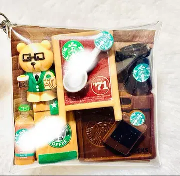 가챠 묶음 판매 데코 부품 카페 곰 파우치 브라운 브라운 계열