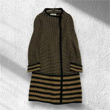 [ 리미티드 에디션 ] 가디건 보더 무늬 울 혼방 스냅 버튼 38