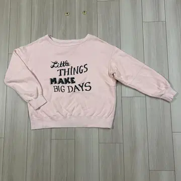 새상품급 Unpeu Femme 핑크 속기모 크롭 맨투맨