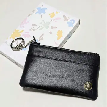 황궁 [ 새상품 ] 국화 문양 척 달린 동전 지갑 지갑 소가죽