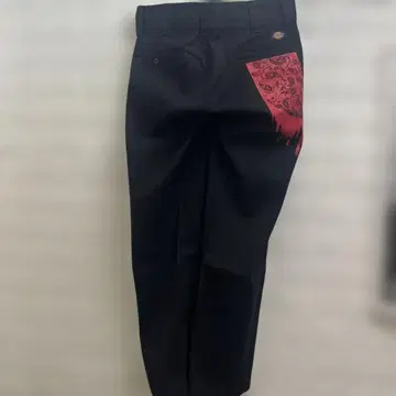 Dickies 블랙 워크 팬츠 MURAL 자수