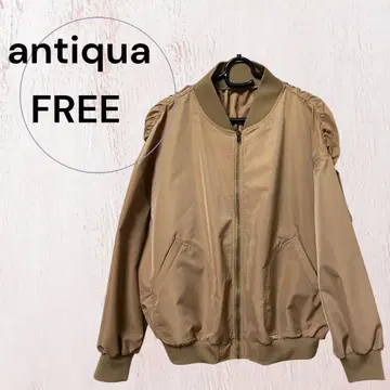 [ 새상품급 ] antiqua 안티카 숏 개더 블루종 아우터