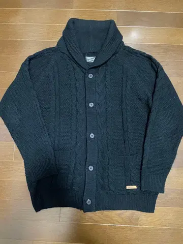 KINGSIZE 케이블 짜임 니트 가디건