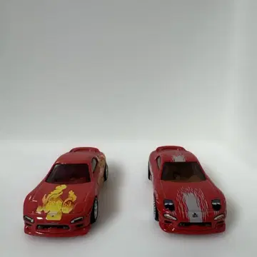 마쓰다 RX-7 빨간색 미니카 2대 세트