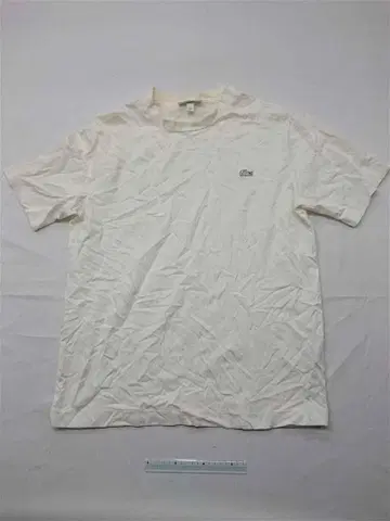라코스테 크루넥 티셔츠 남성용 M 사이즈 화이트 계열