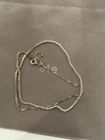 ete 실버 스톤 부착 목걸이