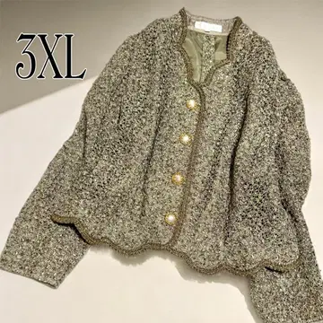 도쿄 소와르 3XL 노카라 자켓 골드 버튼 펄풍 포멀