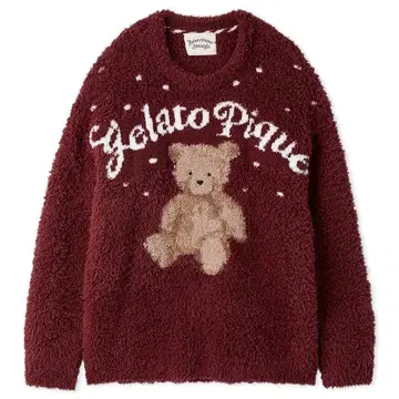젤라피케 [ HOLIDAY ] 젤라토 스노우 베어 자카드 풀오버 RED