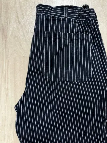스트라이프 와이드 팬츠 구제 의류