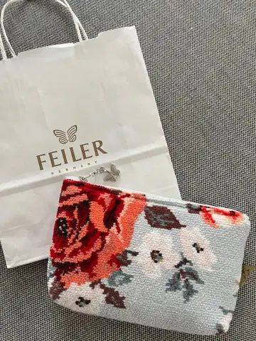새상품 페이러 FEILER 꽃무늬 파우치
