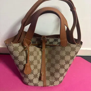 [새상품급] 백 모노그램 자카드 큐브 앙코키네 베이지/브라운