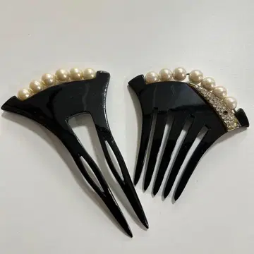 앤티크 펄 멋스러운 헤어콤 2개 세트 기모노 스키 구락부 402