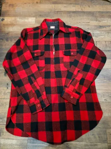 40s 밴드 포함 울 셔츠 풀오버