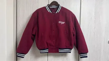 h&m 바시티 자켓 버건디 (XL)