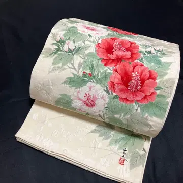 캐주얼 오비 북 패턴 모란 염색 새상품급 루-2