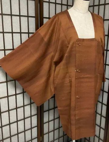 C287 순수 실크 이중 기모노 도행 코트 컨디션 최상 기모노