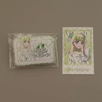 큐어즈큔 2종 세트 아크릴 네임 배지 미니 포토 카드 노멀