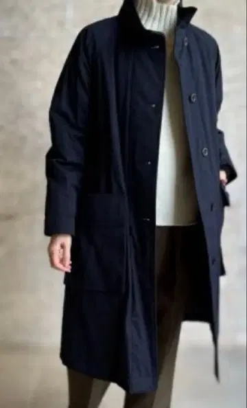 MHL TOUGH COTTON NYLON 코트 DarkNavy