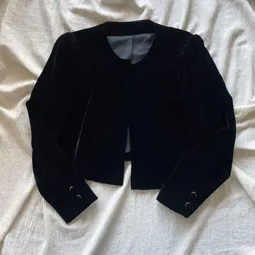 빈티지 블랙 벨벳 자켓 볼레로