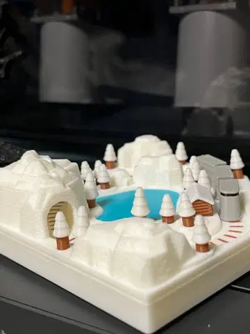 미니 기차 - 북극 디오라마 (스노우피어서)