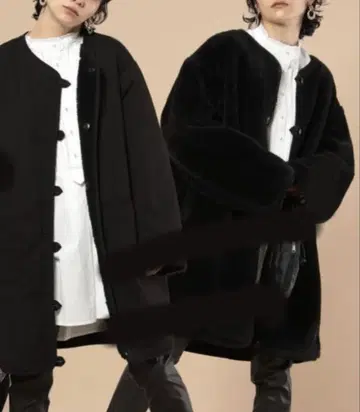 FREAK'S STORE 노카라 리버서블 블랙 프리 사이즈