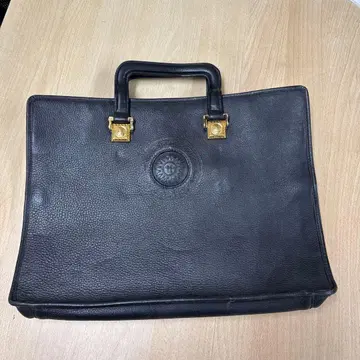 블랙 가죽 비즈니스 백