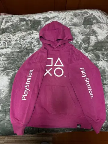 PlayStation 핑크 후드 부착 후드티