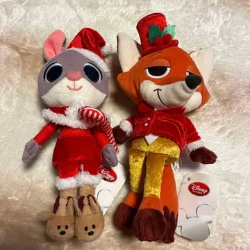 주토피아 닉 주디 봉제 인형 크리스마스 산타 코스튬