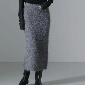 나노 유니버스 페더얀 니트 타이트 스커트 24AW 그레이