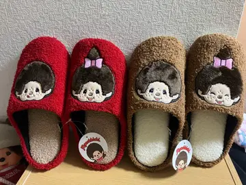 캐릭터 자수 플리스 슬리퍼