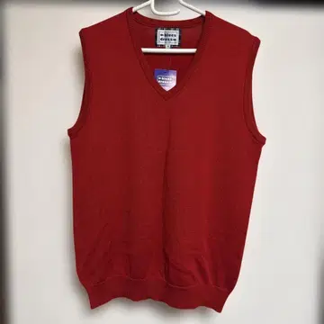 [택 포함 새상품] bluesdress 니트 베스트 M 사이즈 레드