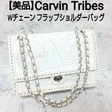 [새상품급] Carvin Tribes W 체인 플랩 숄더백 엠보