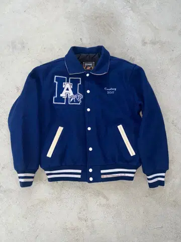 RENNOC Classic 바시티 자켓 M 블루 울