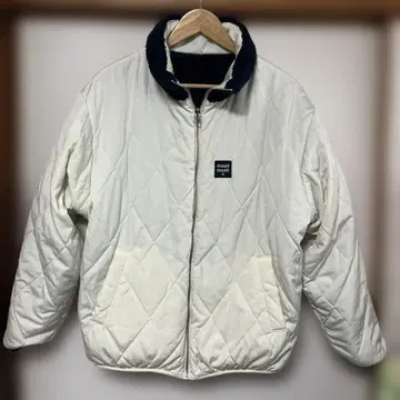 muahmuah 아이보리 퀼팅 플리스 자켓 리버서블