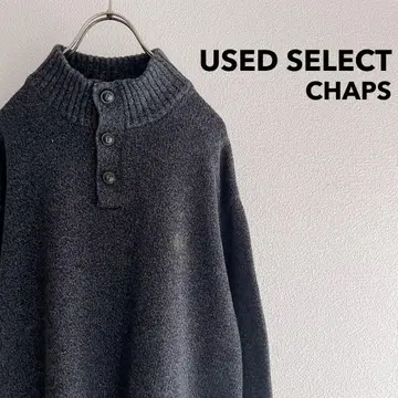 구제 의류 'CHAPS' Elbow Patch Knit / 차콜 그레이