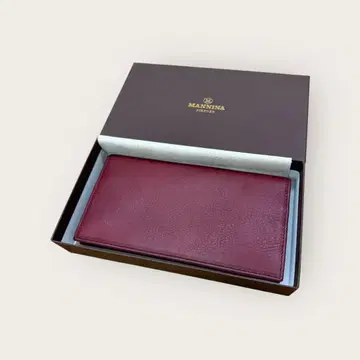 MANNINA 미사용 새상품 이탈리아제 핸드메이드 소가죽 보르도 장지갑