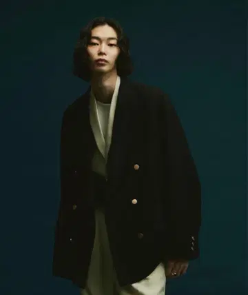 Soerte 더블 브레스트 자켓 다크 그레이