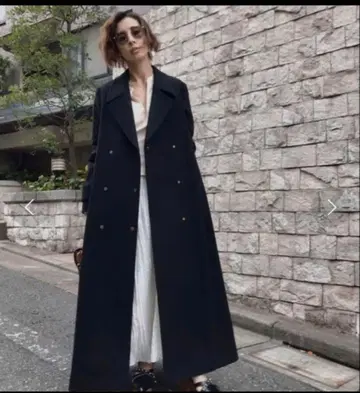 Ameri VINTAGE BELT FLARE LONG COAT