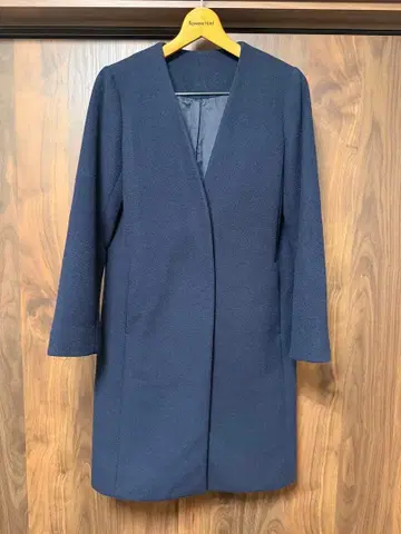 [ 명작 ] innowave (이노웨이브) 네이비 노카라 코트 M