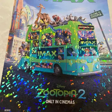 디즈니 주토피아2 IMAX 포스터 2매