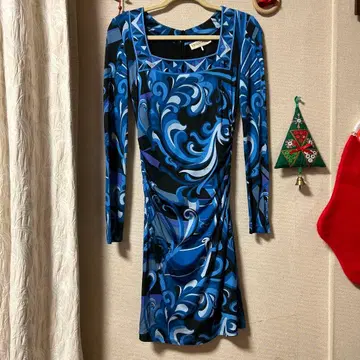 EMILIO PUCCI 긴팔 무릎 기장 원피스