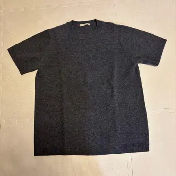 PLAGE 반팔 니트 풀오버 그레이