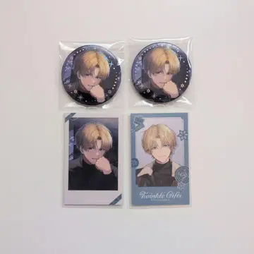 니지산지 윈터 데이트 엑스 알비오 폴라로이드풍 카드 캔뱃지