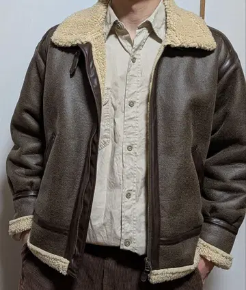 브라운 B-3 무스탕 자켓