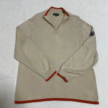 빈티지 구제 의류 에디 바우어 하프 지퍼 니트 긴팔 남성용