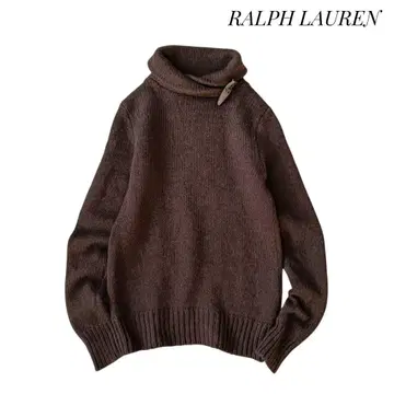 [ 랄프 로렌 ] 캐시미어 울 니트 하이넥 M 브라운 빈티지