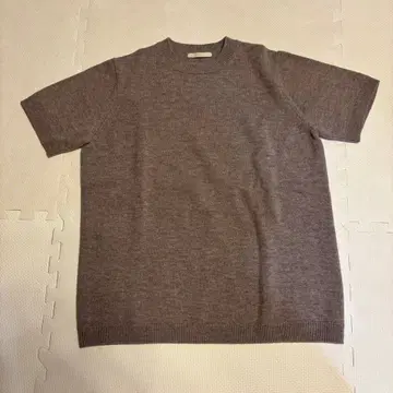 PLAGE 반팔 니트 풀오버 브라운